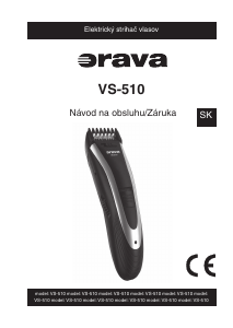 Návod Orava VS-510 Strojček na vlasy