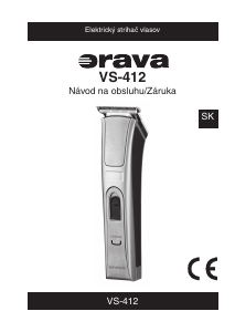 Návod Orava VS-412 Strojček na vlasy