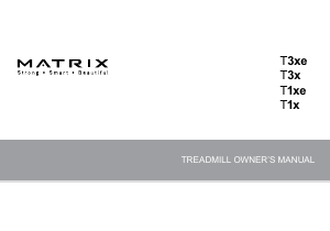 Bruksanvisning Matrix T1xe Löpband