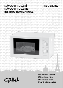 Návod Gallet FMOM173W Mikrovlnná rúra