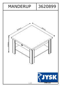 Handleiding JYSK Manderup Salontafel