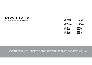 Handleiding Matrix E3x Crosstrainer