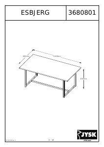 Manual JYSK Esbjerg Coffee Table