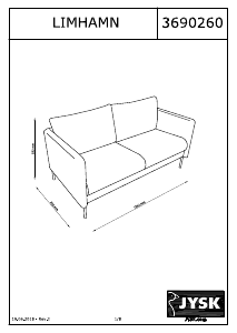 Instrukcja JYSK Limhamn (156x85x82) Sofa