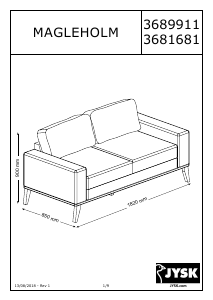 Panduan JYSK Arendal (182x90x85) Sofa