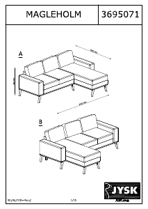 Instrukcja JYSK Arendal (222x90x85) Sofa