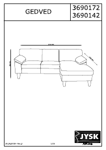 Panduan JYSK Gedved (209x85x84) Sofa