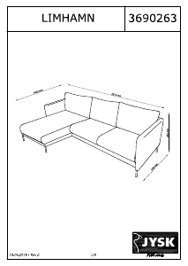 Panduan JYSK Limhamn (227x85x84) Sofa