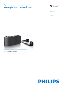Mode d’emploi Philips SA018102P GoGear Lecteur Mp3