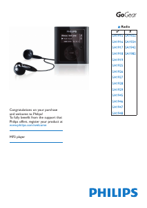 Bruksanvisning Philips SA1983A GoGear Mp3 spelare
