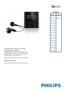 Manual Philips SA1922 GoGear Mp3 Player