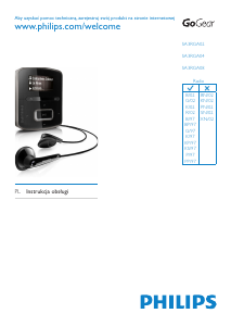 Instrukcja Philips SA3RGA04BN GoGear Odtwarzacz Mp3