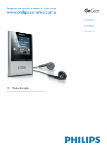 Mode d’emploi Philips SA2VBE04K GoGear Lecteur Mp3