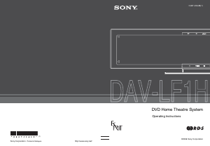 Bruksanvisning Sony DAV-LF1H Hembiopaket