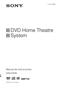 Manual de uso Sony DAV-DZ30 Sistema de home cinema