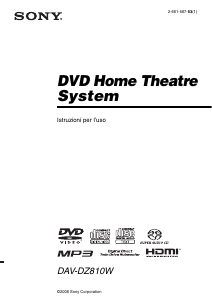 Manuale Sony DAV-DZ810W Sistema home theater