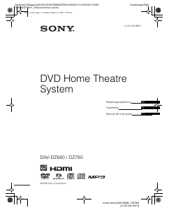 Manual Sony DAV-DZ780 Sistemas de cinema em casa