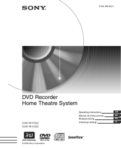 Manual de uso Sony DAR-RH7000 Sistema de home cinema
