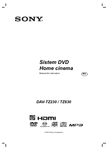 Manual Sony DAV-TZ630 Sistemul home cinema