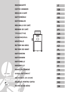 Manual de uso DeLonghi KG89 Molinillo de café