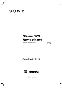 Manual Sony DAV-F300 Sistemul home cinema