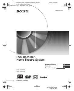 Käyttöohje Sony DAR-RH1000 Kotiteatterijärjestelmä