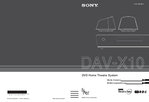 Bedienungsanleitung Sony DAV-X10 Heimkinosystem