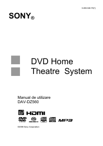 Manual Sony DAV-DZ560 Sistemul home cinema