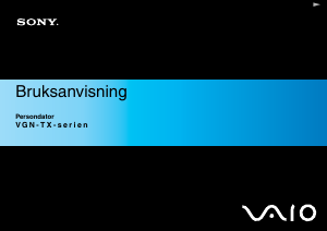 Bruksanvisning Sony Vaio VGN-TX5XTN Bärbar dator
