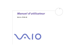 Mode d’emploi Sony Vaio PCG-K115B Ordinateur portable