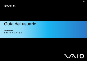 Manual de uso Sony Vaio VGN-SZ3HTP Portátil