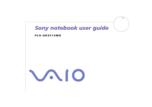 Bruksanvisning Sony Vaio PCG-GRX516MD Bärbar dator