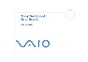 Bruksanvisning Sony Vaio PCG-FX209K Bärbar dator