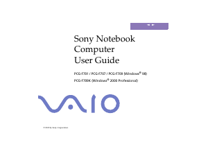 Bruksanvisning Sony Vaio PCG-F707 Bärbar dator