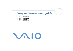 Bruksanvisning Sony Vaio PCG-GRX315MK Bärbar dator