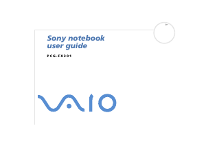 Bruksanvisning Sony Vaio PCG-FX301 Bärbar dator