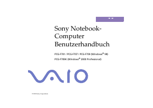 Bedienungsanleitung Sony Vaio PCG-F709 Notebook