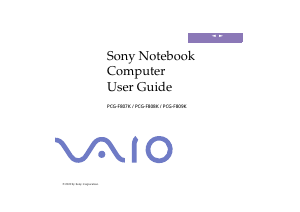 Bruksanvisning Sony Vaio PCG-F809K Bärbar dator