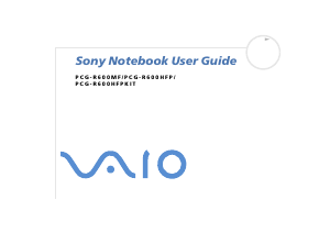Bruksanvisning Sony Vaio PCG-R600HFP Bärbar dator
