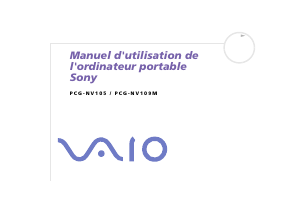 Mode d’emploi Sony Vaio PCG-NV109M Ordinateur portable