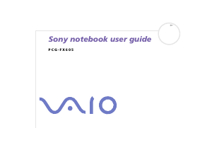 Bruksanvisning Sony Vaio PCG-FX605 Bärbar dator