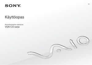 Käyttöohje Sony Vaio VGN-CS31Z Kannettava tietokone