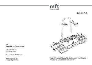 Bruksanvisning MFT Aluline Cykelhållare