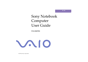 Bruksanvisning Sony Vaio PCG-Z600TEK Bärbar dator