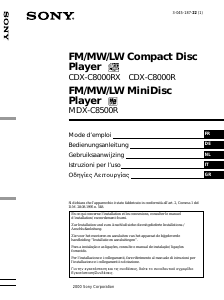 Εγχειρίδιο Sony CDX-C8000RX Ραδιόφωνο αυτοκινήτου