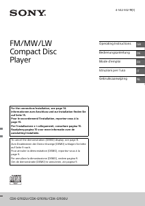 Mode d’emploi Sony CDX-G1100U Autoradio