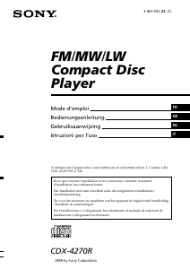 Mode d’emploi Sony CDX-4270R Autoradio