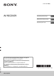 Manuale Sony XAV-AX200 Autoradio