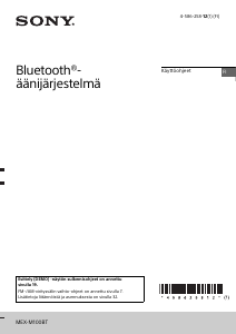 Käyttöohje Sony MEX-M100BT Autoradio