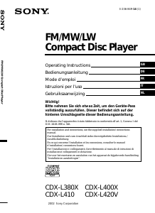 Handleiding Sony CDX-L420V Autoradio